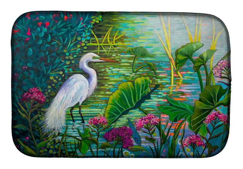 Testing the Waters Heron Dish Drying Mat – Absorbent, Artistic Kitchen Essentials PPD3023DDM