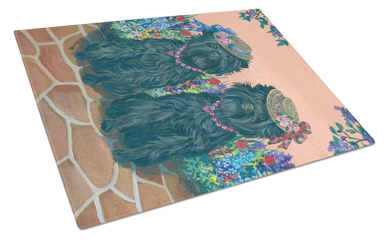 Affenpinscher Sisters Glass Cutting Board Large PPP3001LCB