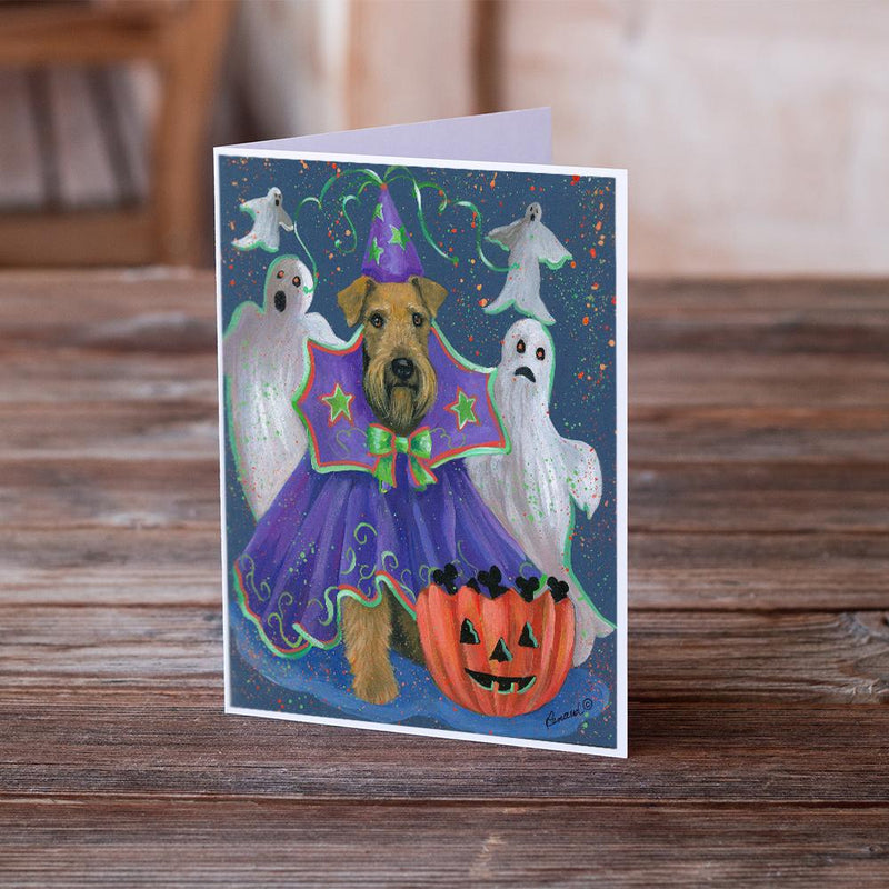 Airedale Boo Hoo Halloween Greeting Cards and Envelopes Pack of 8