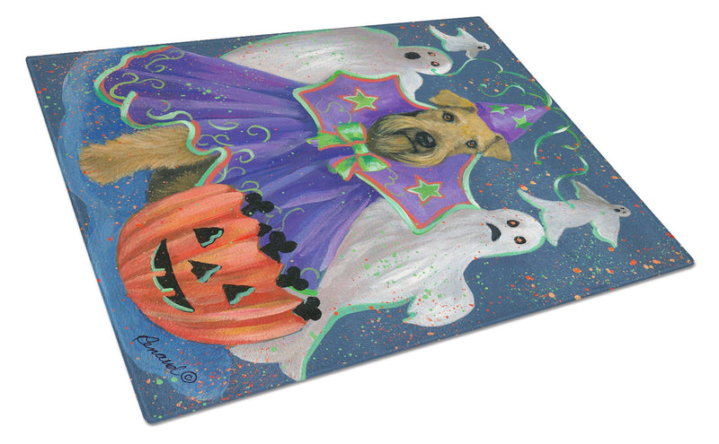 Airedale Boo Hoo Halloween Glass Cutting Board Large PPP3002LCB