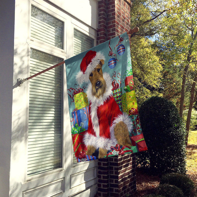 Airedale Santa Christmas Flag Canvas House Size PPP3004CHF