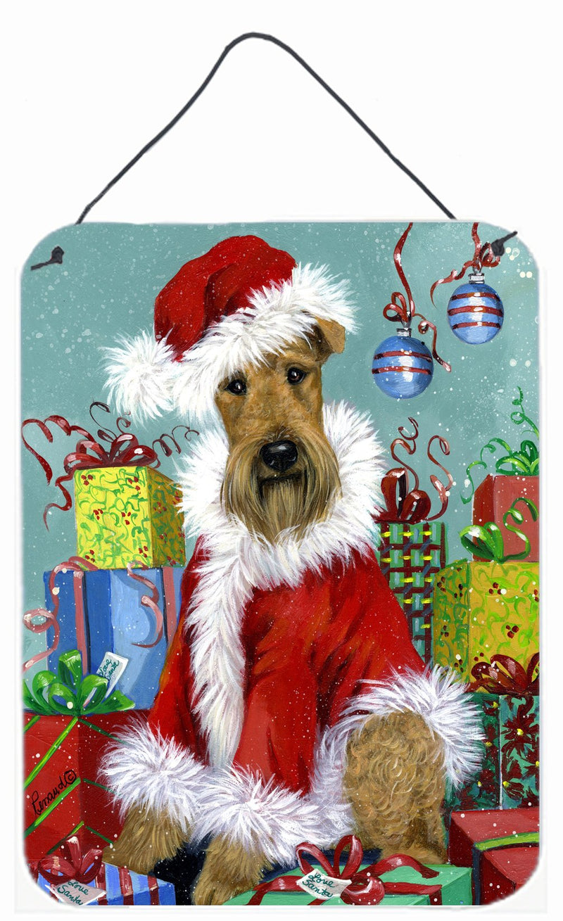 Airedale Santa Christmas Wall or Door Hanging Prints PPP3004DS1216