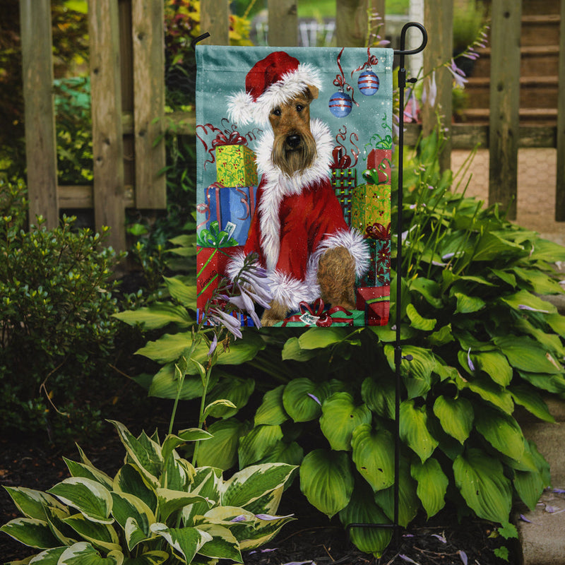 Airedale Santa Christmas Flag Garden Size PPP3004GF