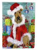Airedale Santa Christmas Garden Flag – Decorative Outdoor Yard Flag PPP3004GF