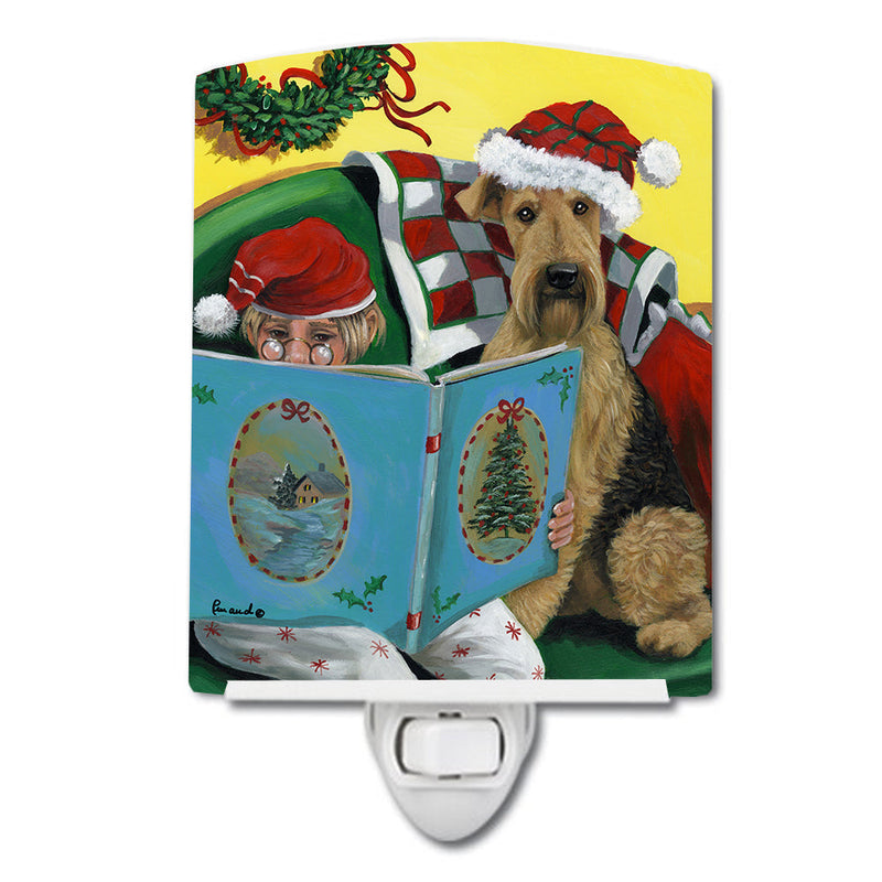 Airedale Storybook Tails Christmas Ceramic Night Light PPP3006CNL