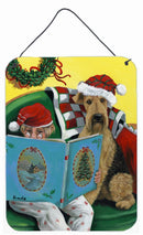 Airedale Storybook Tails Christmas Wall or Door Hanging Prints PPP3006DS1216