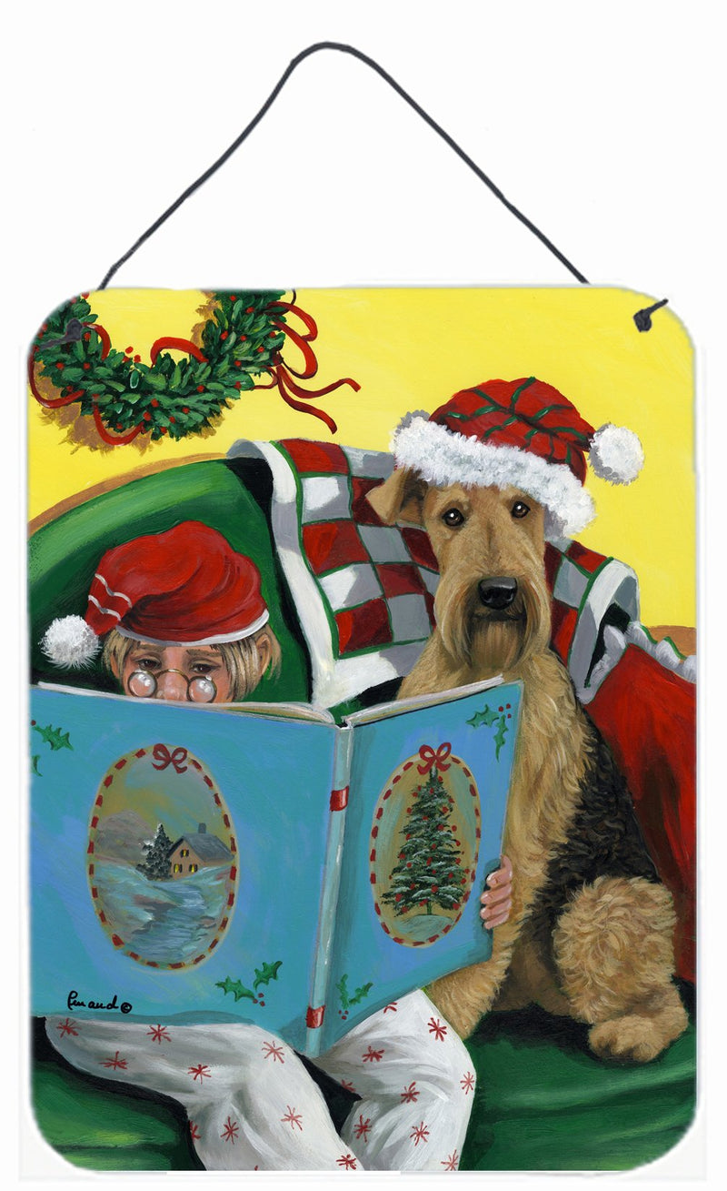 Airedale Storybook Tails Christmas Wall or Door Hanging Prints PPP3006DS1216