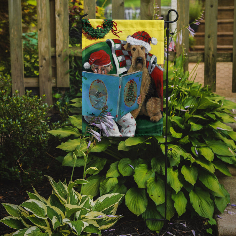 Airedale Storybook Tails Christmas Flag Garden Size PPP3006GF