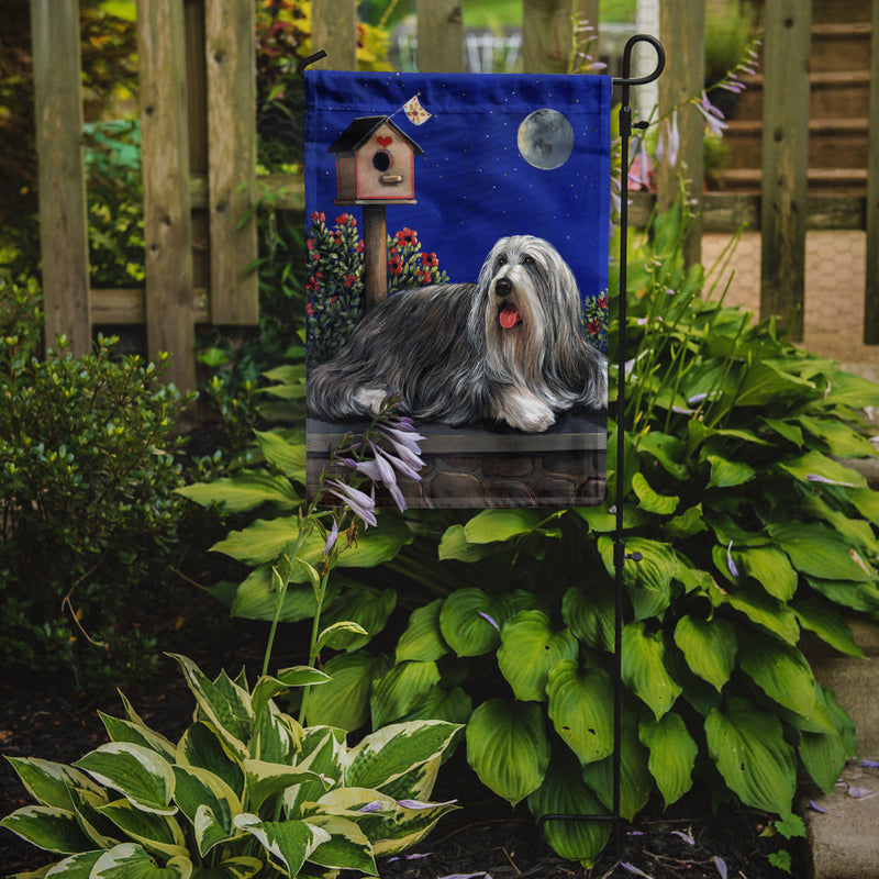 Bearded Collie Moon shine Garden Flag – Decorative Outdoor Yard Flag PPP3018GF