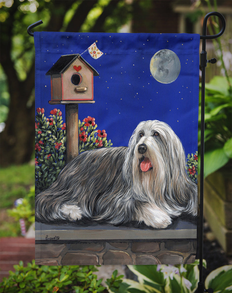 Bearded Collie Moon shine Garden Flag – Decorative Outdoor Yard Flag PPP3018GF