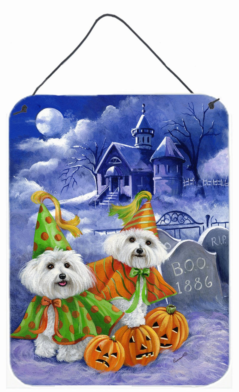 Bichon Frise Halloween Haunted House Wall or Door Hanging Prints PPP3022DS1216