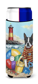 Boston Terrier Beach Baby  Hugger for slim cans PPP3032MUK