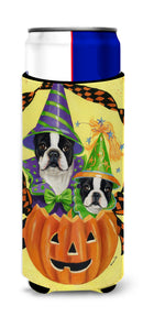 Boston Terrier Halloweenies  Hugger for slim cans PPP3033MUK