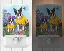 Boston Terrier Easter Bunny Ceramic Night Light PPP3037CNL