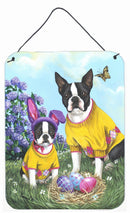 Boston Terrier Easter Bunny Wall or Door Hanging Prints PPP3037DS1216