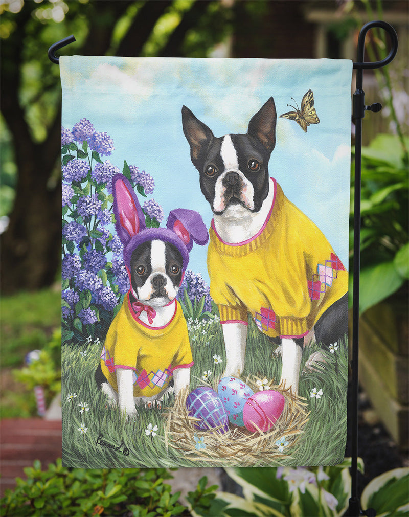 Boston Terrier Easter Bunny Flag Garden Size PPP3037GF