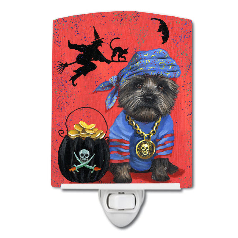 Cairn Terrier Black Pirate Halloween Ceramic Night Light PPP3044CNL