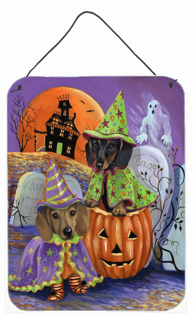 Dachshund Halloween Haunted House Wall or Door Hanging Prints PPP3082DS1216