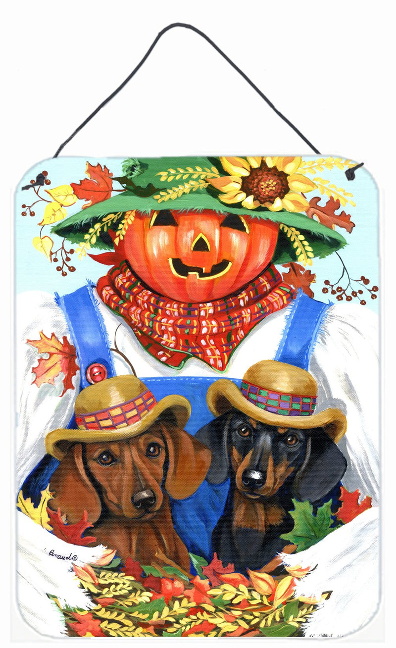 Dachshund Fall Scarecrow Wall or Door Hanging Prints PPP3086DS1216