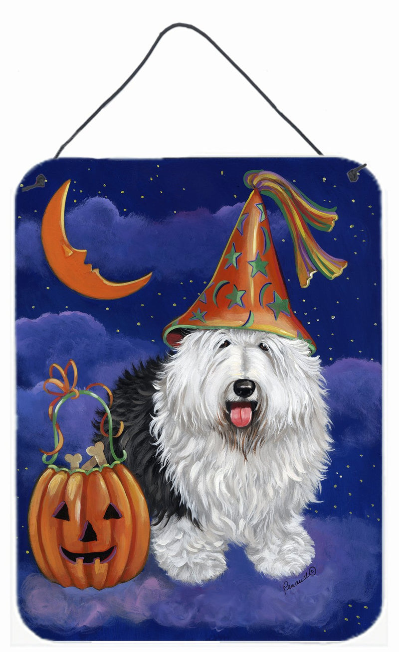 Old English Sheepdog Halloween Wall or Door Hanging Prints PPP3118DS1216