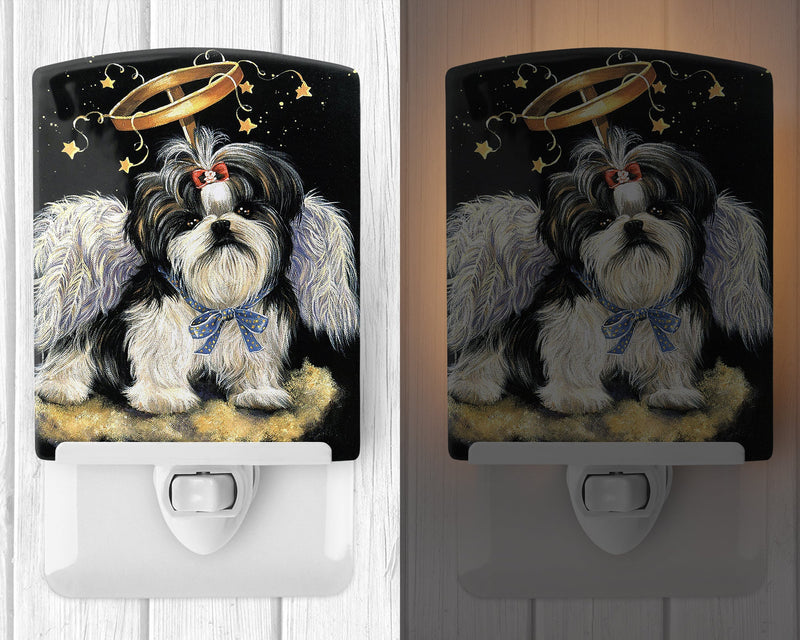 Shih Tzu Christmas Angel Ceramic Night Light PPP3127CNL