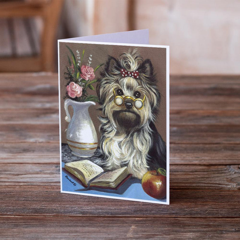 Yorkie Teacher's Pet Greeting Cards and Envelopes Pack of 8