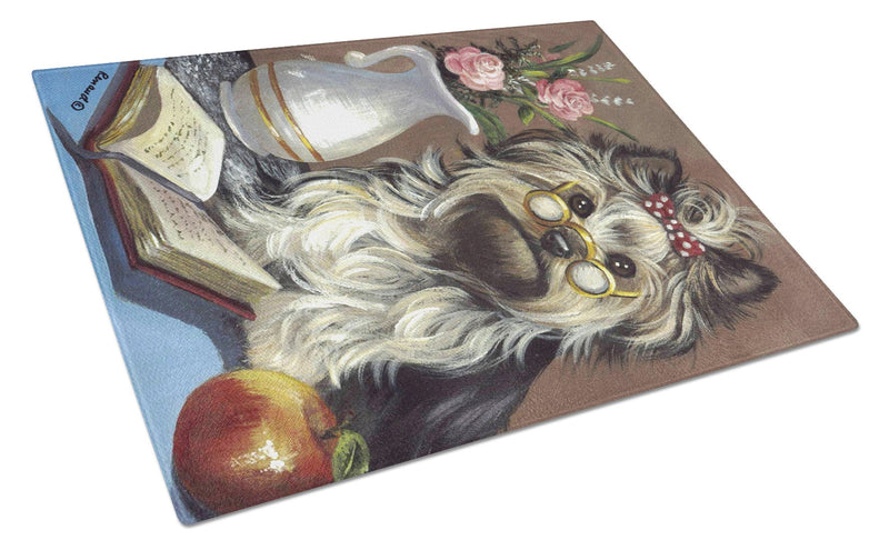 Yorkie Teacher's Pet Glass Cutting Board Large PPP3128LCB