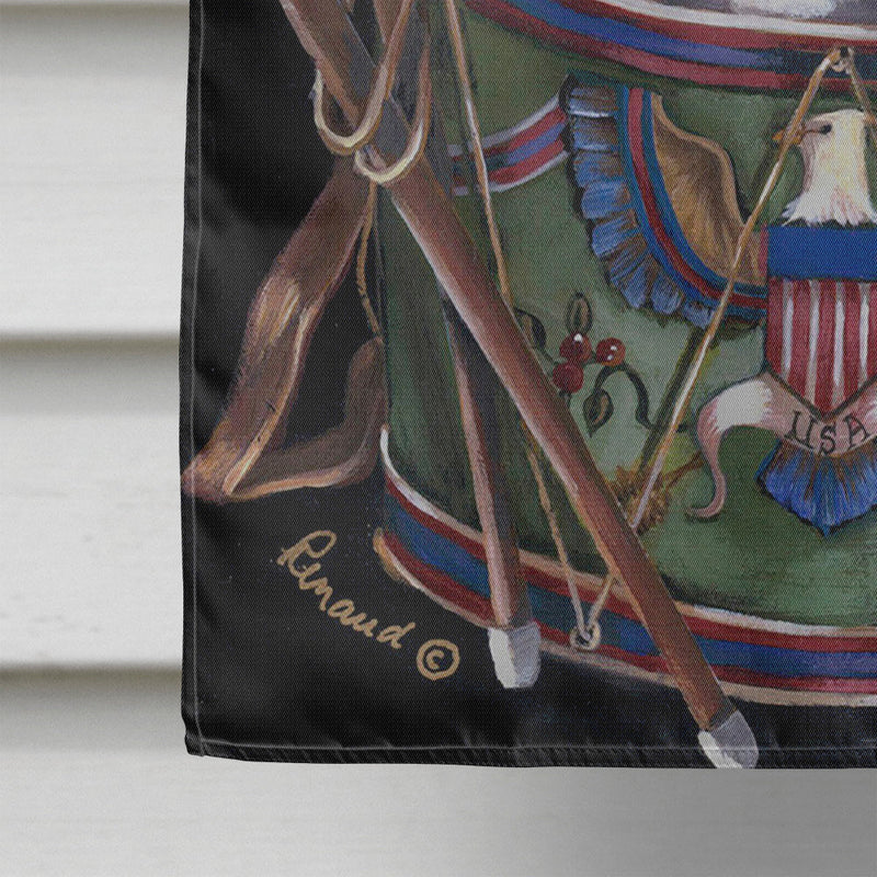 Westie Little Drummer Boy USA Flag Canvas House Size PPP3129CHF