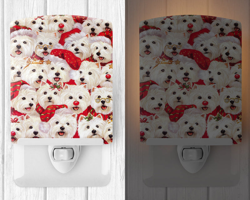 Westie Christmas a Plenty Ceramic Night Light PPP3133CNL