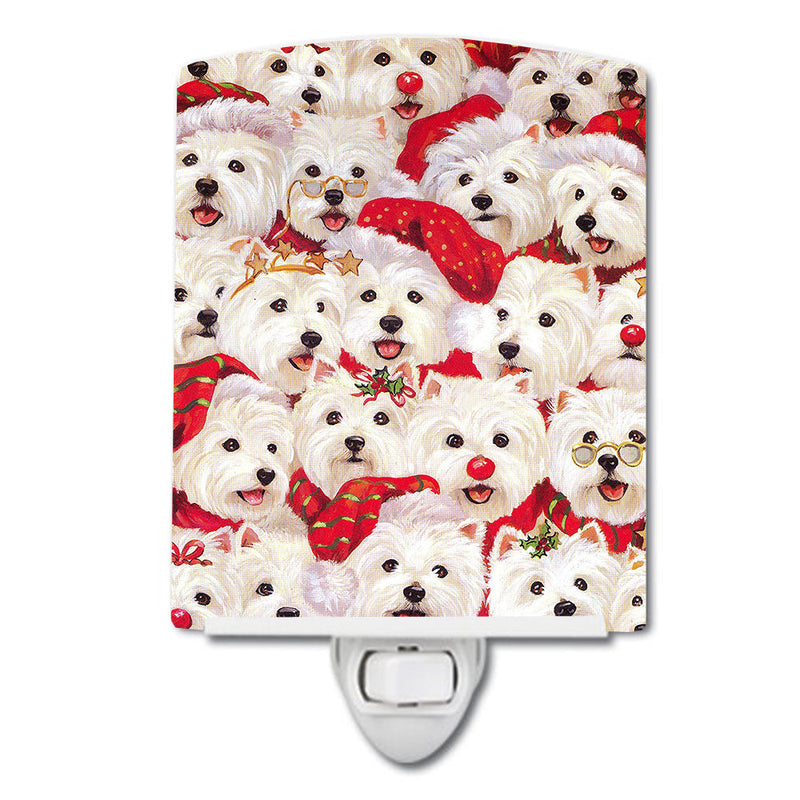 Westie Christmas a Plenty Ceramic Night Light PPP3133CNL