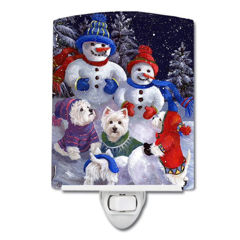 Westie Snowpeople Ceramic Night Light PPP3135CNL