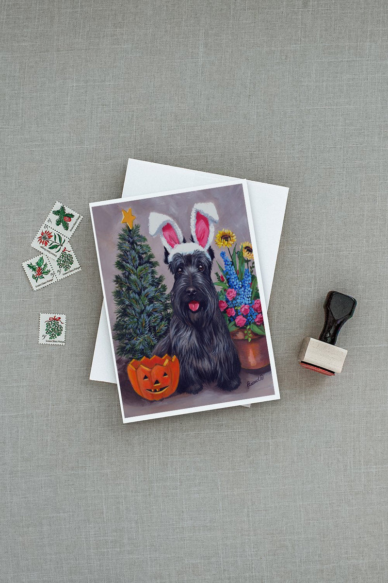 Scottish Terrier Scottie for All Seasons Greeting Cards and Envelopes Pack of 8