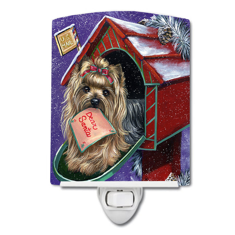 Yorkie Christmas Letter to Santa Ceramic Night Light PPP3140CNL