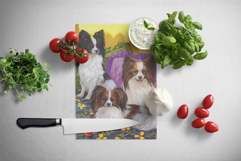 Papillon Party Pals Glass Cutting Boards – Durable, Decorative Kitchen Art Large PPP3144LCB