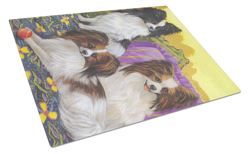 Papillon Party Pals Glass Cutting Boards – Durable, Decorative Kitchen Art Large PPP3144LCB