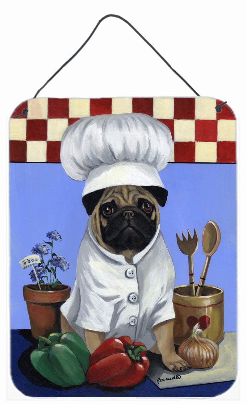 Pug Veggie Chef Wall or Door Hanging Prints PPP3155DS1216