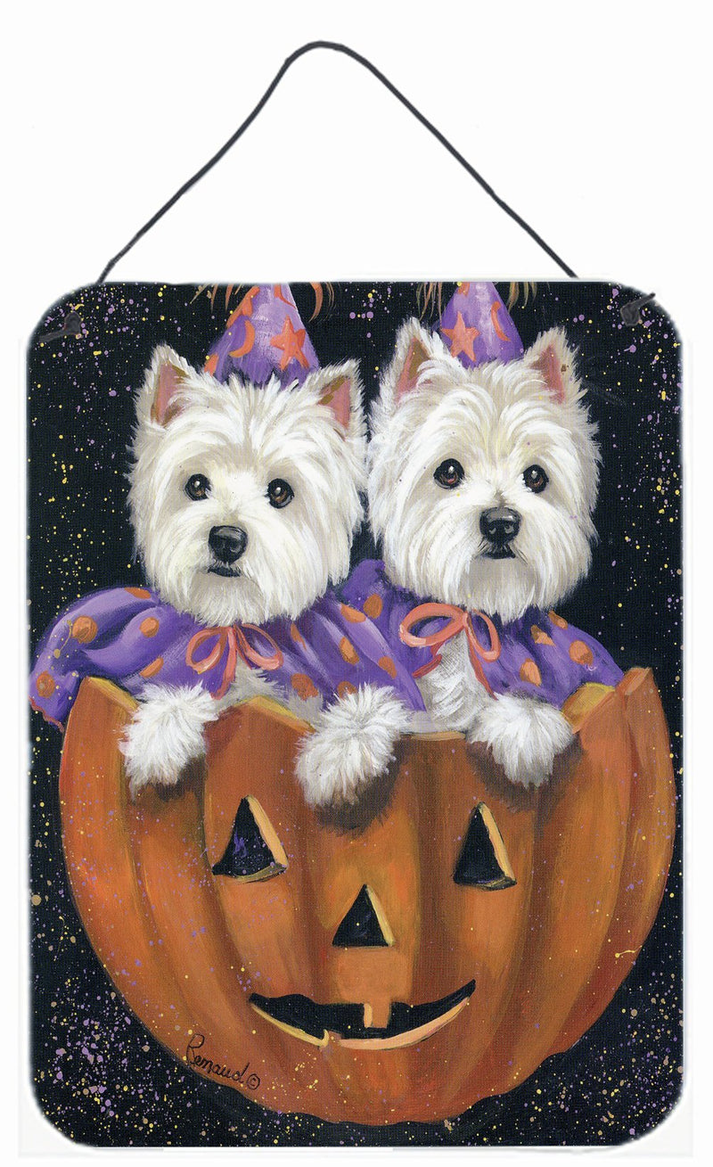 Westie Halloween Pumpkin Ride Wall or Door Hanging Prints PPP3205DS1216