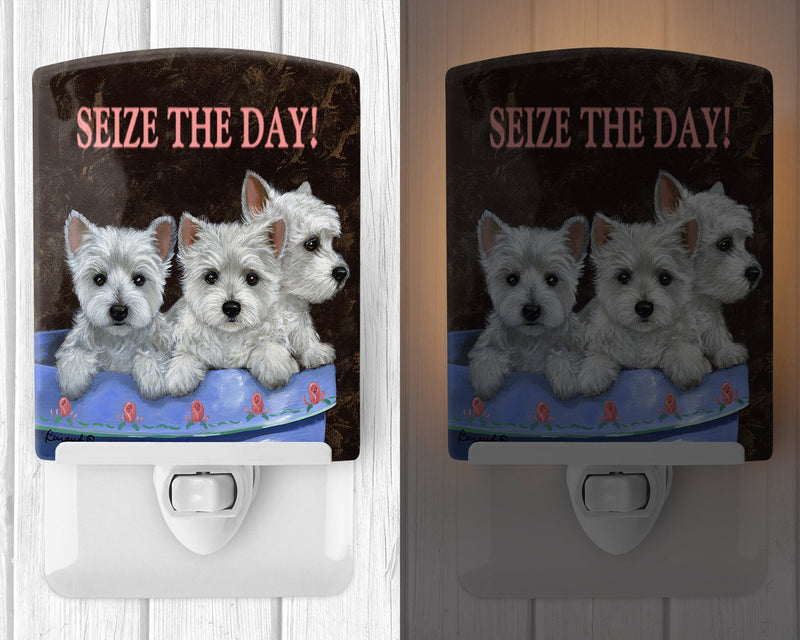 Westie Seize the Day Ceramic Night Light PPP3232CNL