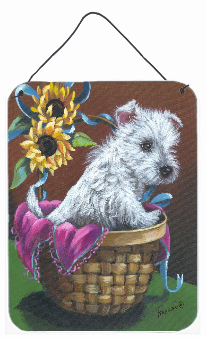 Westie Zoe and Sunflowers Wall or Door Hanging Prints PPP3236DS1216