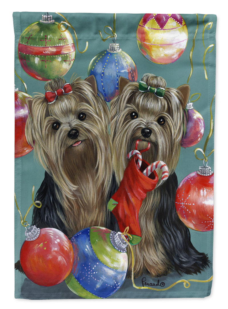 Yorkie Christmas All that Glitters Flag Canvas House Size PPP3239CHF