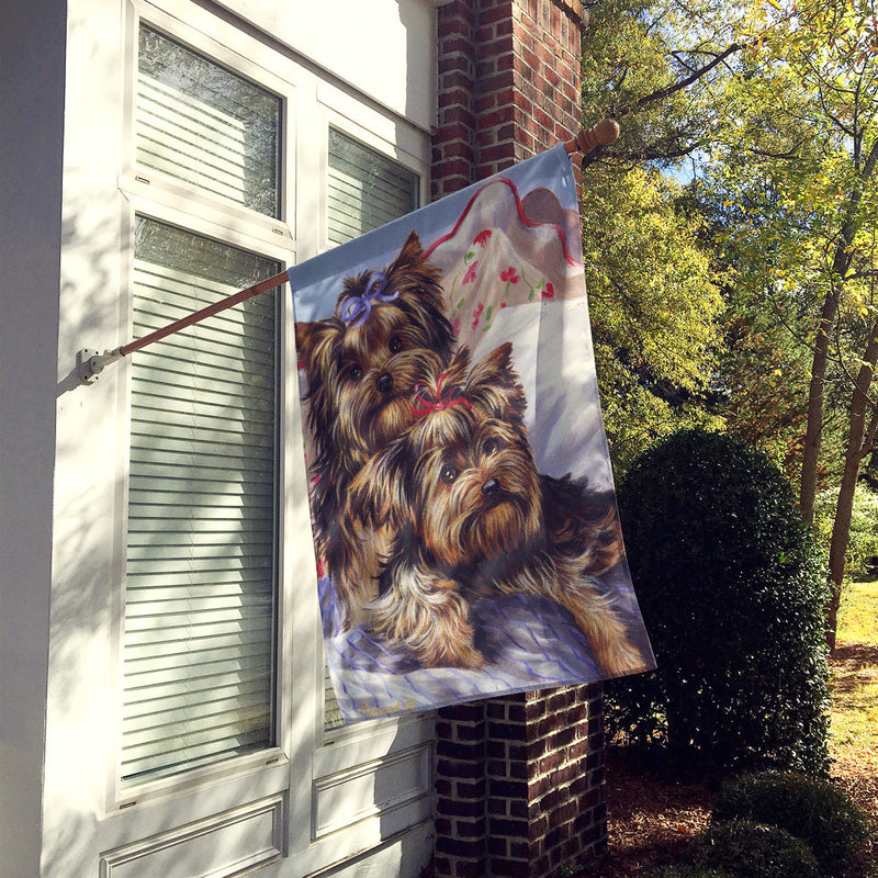 Yorkie Bed Bugs Flag Canvas House Size PPP3240CHF