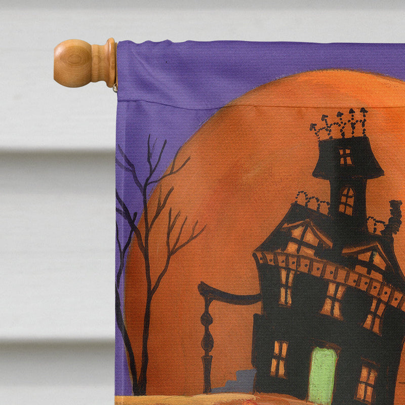 Yorkie Halloween Haunted House Flag Canvas House Size PPP3241CHF