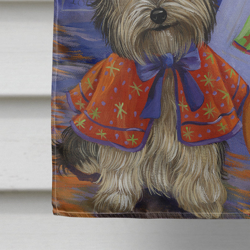 Yorkie Halloween Haunted House Flag Canvas House Size PPP3241CHF