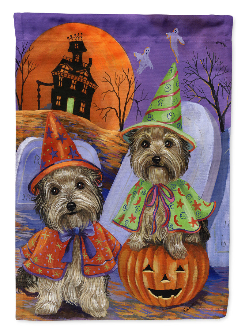 Yorkie Halloween Haunted House Flag Canvas House Size PPP3241CHF