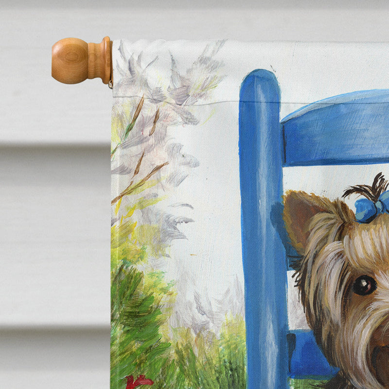 Yorkie Patio Sweethearts Flag Canvas House Size PPP3242CHF