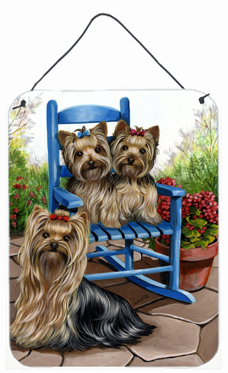 Yorkie Patio Sweethearts Wall or Door Hanging Prints PPP3242DS1216