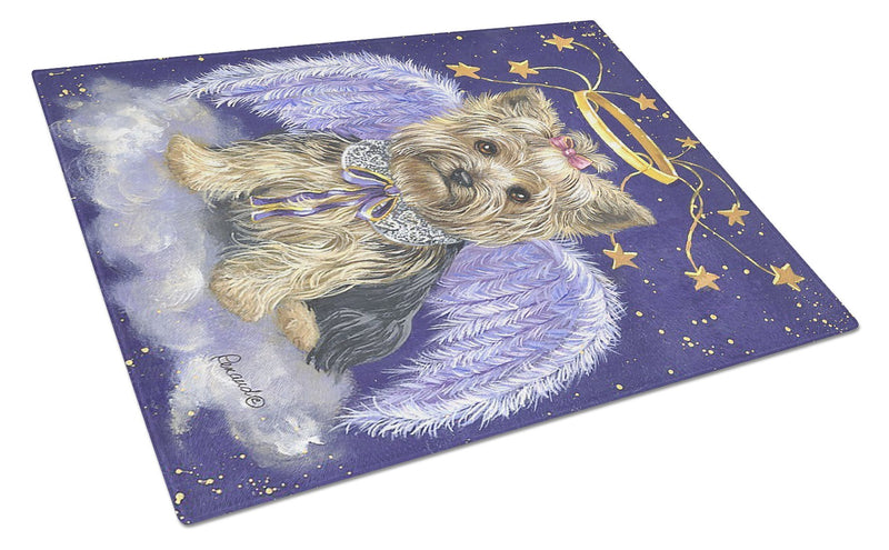 Yorkie Christmas Angel Glass Cutting Board Large PPP3243LCB