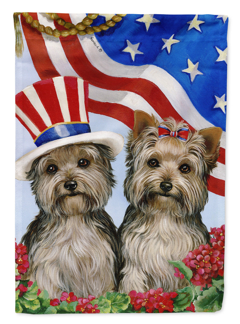 Yorkie USA Flag Canvas House Size PPP3245CHF