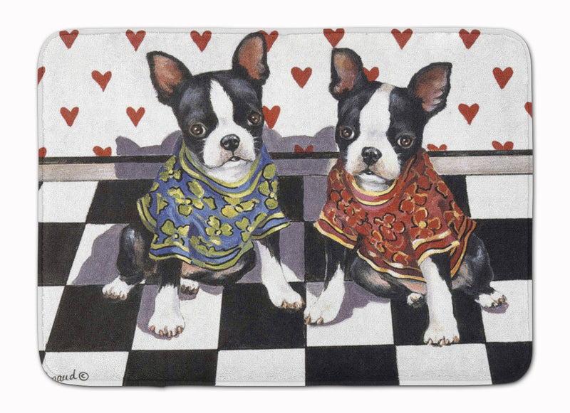 Boston Terrier Puppy Love Machine Washable Memory Foam Mat PPP3249RUG