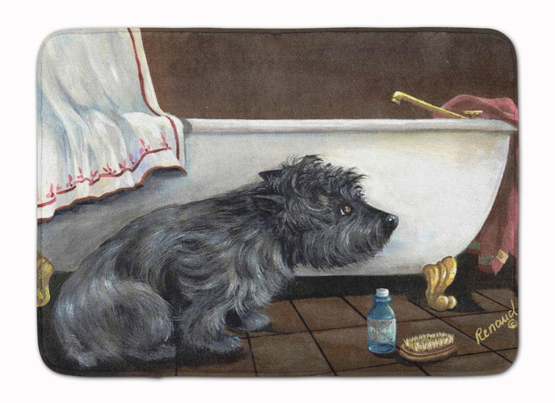 Cairn Terrier Bath Time Machine Washable Memory Foam Mat PPP3250RUG